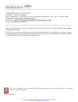 Tasting Modernism - Resilience: A Journal of the Environmental