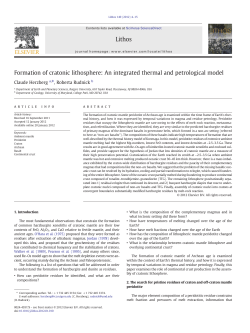 Formation of cratonic lithosphere: An integrated thermal and