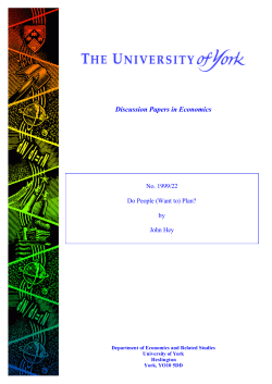 Discussion Papers in Economics