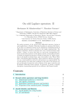 On odd Laplace operators. II