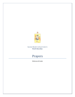 Prayers - Sanatan Mandir Cultural Centre
