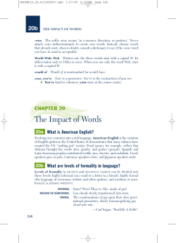 The Impact of Words