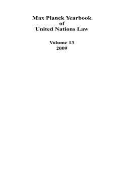 Max Planck Yearbook of United Nations Law