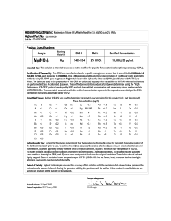 Mg(NO3)2 - Agilent