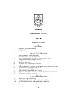 Human Rights Act 1981