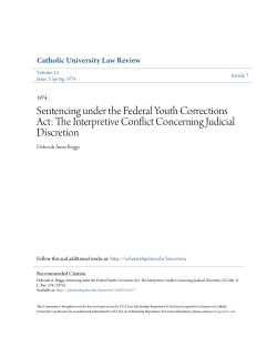 Sentencing under the Federal Youth Corrections Act