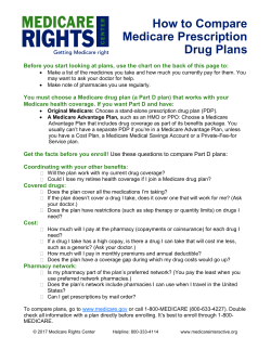 How to Compare Medicare Prescription Drug Plans