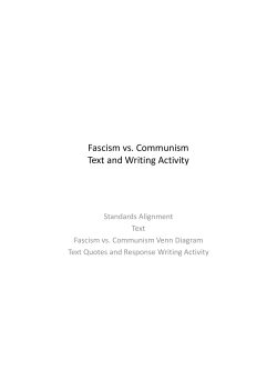 Fascism vs. Communism Text and Writing Activity