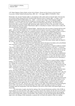 AW Brian Simpson, Human Rights and the End of Empire