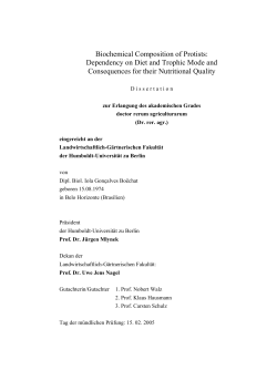 Biochemical Composition of Protists - Humboldt
