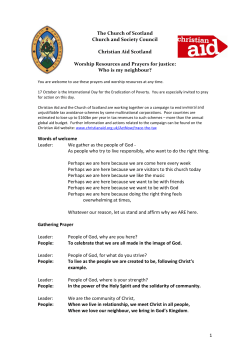 prayers and worship - The Church of Scotland