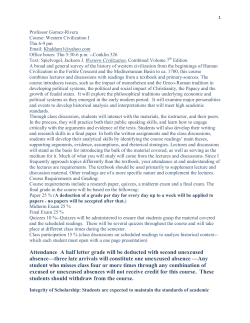 History of Western Civilization