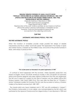 Pistols and Revolvers in the Spanish Armed Forces, 1855-1955