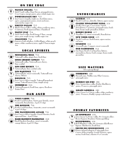 Cocktails - The Living Room