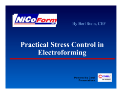 Practical Stress Control in Electroforming