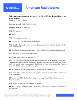 Telephone conversation between President Kennedy