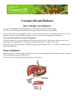 Coconut Oil and Diabetes