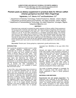 Plantain peels as dietary supplement in practical diets - Sci-Hub