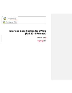 OASIS Interface Specification v4.3.1 Redline (Fall