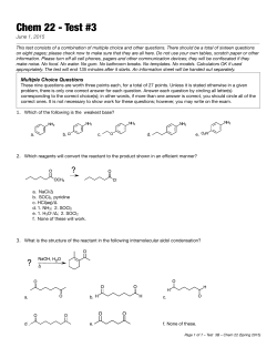 Chem 22 - Test #3