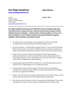 Link to Article - San Diego Symphony