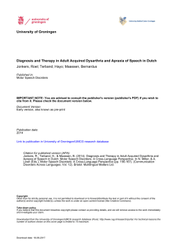 Motor Speech Disorders