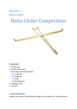 Balsa Glider Competition - Students` Gymkhana