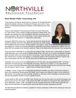 Board Member Profile: Tracey Ewing, CPA