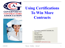 - Government Contractors Association