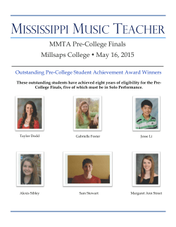 Spring 2015 - Mississippi Music Teachers Association