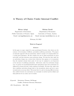 A Theory of Choice Under Internal Conflict