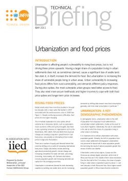 Urbanization and food prices