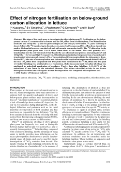 Effect of nitrogen fertilisation on below