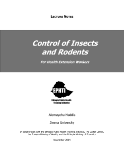 Control of Insects and Rodents