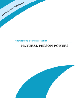 natural person powers - Alberta School Boards Association