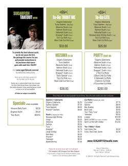 Take Out Menu