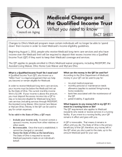 Qualified Income Trust - Council on Aging of Southwestern Ohio