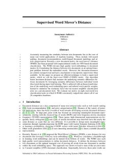 Supervised Word Mover`s Distance