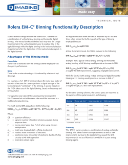 Binning Functionality White Paper