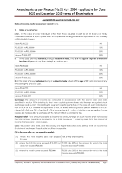 to View the Amendments on Direct Tax