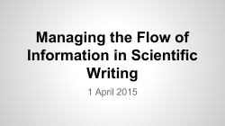 Presentation about Science Writing
