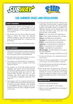 SUB JAMMERS RULES AND REGULATIONS