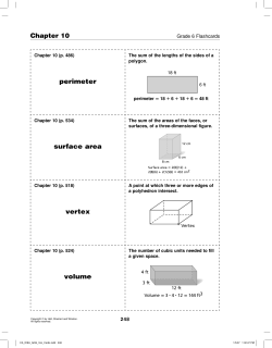 Chapter 10 perimeter surface area vertex volume