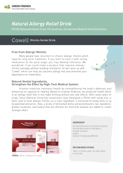 Natural Allergy Relief Drink