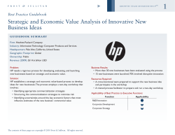 Strategic and Economic Value Analysis of Innovative