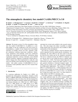 The atmospheric chemistry box model CAABA/MECCA-3.0