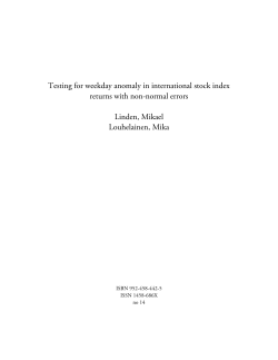 Testing for weekday anomaly in international stock index returns
