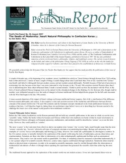 The Seeds of Modernity: Jesuit Natural Philosophy in Confucian Korea