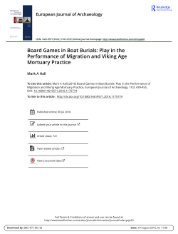 Board Games in Boat Burials: Play in the Performance of