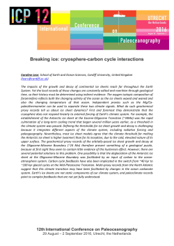 Breaking ice: cryosphere-carbon cycle interactions
